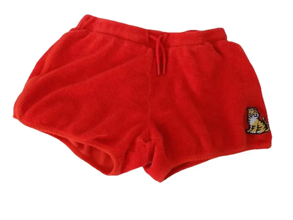 Kenzo kids shorts orange terry cloth girls size 10